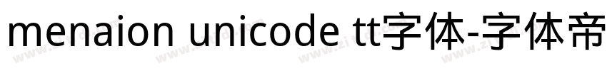 menaion unicode tt字体字体转换